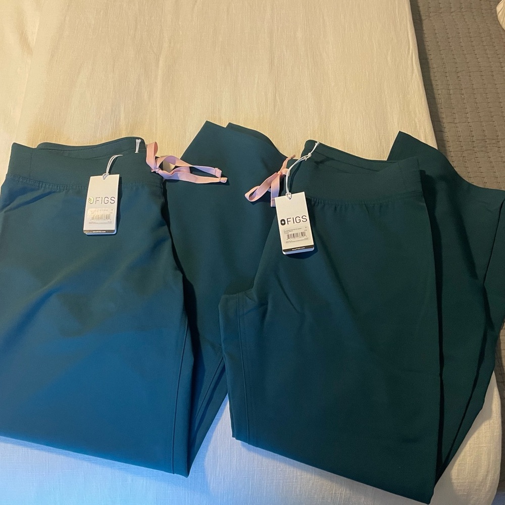 Figs Livingston Basic Scrub Pants Caribbean Blue